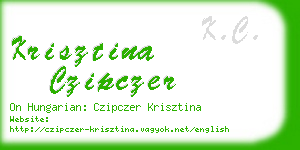 krisztina czipczer business card